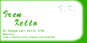 iren kello business card